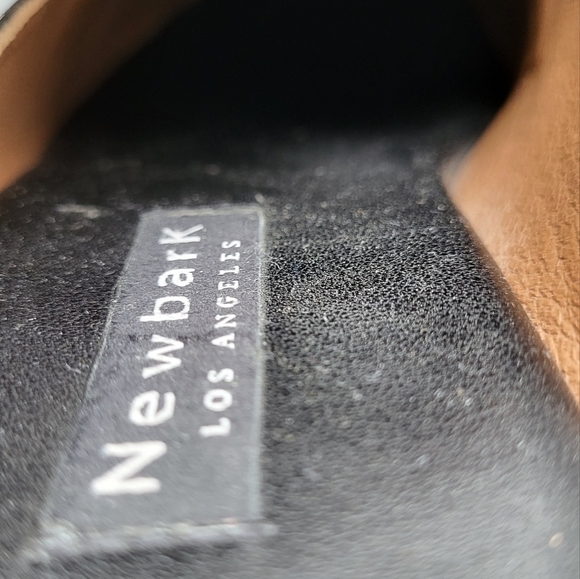 Newbark Melanie Mules Black Patent Leather Suede Loafers Slip Ons - Picture 11 of 14